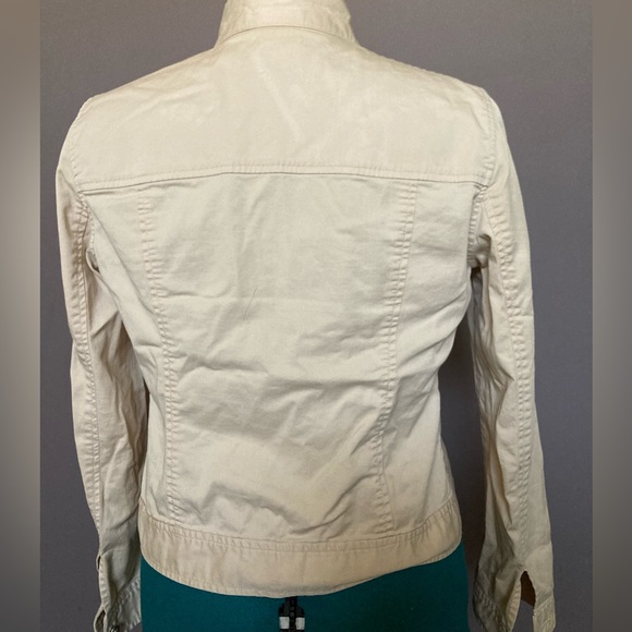 Max Studio Tan Twill Lightweight Jacket M Medium Khaki - Picture 3 of 4